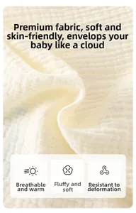 Gros plan sur la gaze de coton blanc double couche avec texture gaufrée et respirante