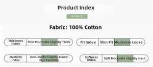 Detailed size and material chart for baby romper showing 100% pure cotton fabric specs