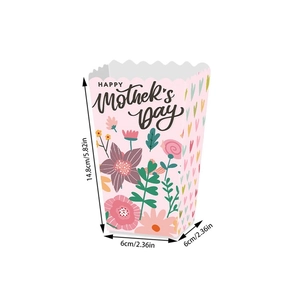 Mother's Day floral treat box for popcorn and candy with Happy Mother's Day text