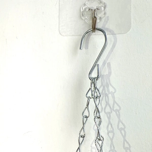 Silver metal multi-strand hanging chain with S-hook for disco ball plant hangers