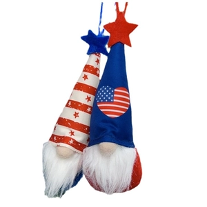 Set of American Independence Day gnomes with stars and stripes for holiday decor