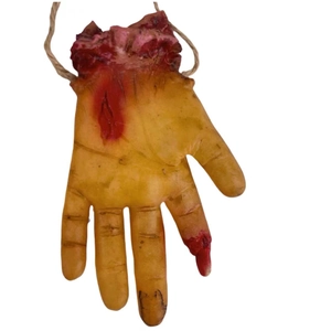 Halloween Realistic Severed Hand Foot Prop Scary Bloody Limbs Haunted House Secret Room Theater Horror Prank Decoration