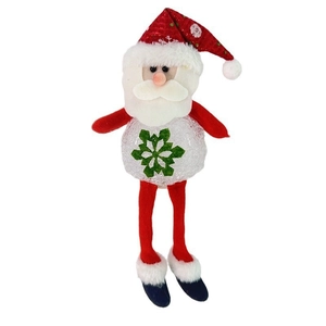 Christmas Santa Claus LED ornament with acrylic light-up body and snowflake hat