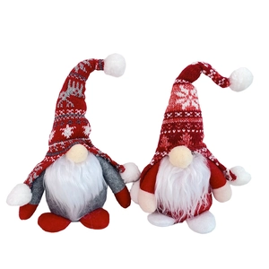 Gnomo di Natale Nordico Ornamento di Peluche Bambola Senza Volto Con Motivo a Renna e Fiocco di Neve Decorazione da Tavolo per Casa