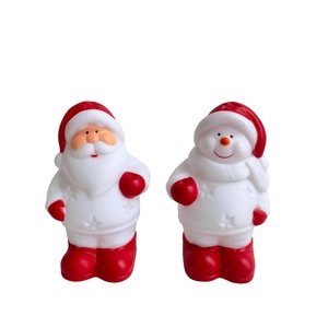 Veilleuses de Noël mignonnes en vinyle père Noël et bonhomme de neige pour décor de table