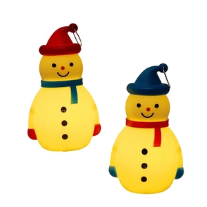 LED Christmas snowman night light with warm glow for holiday decoration and kids gift