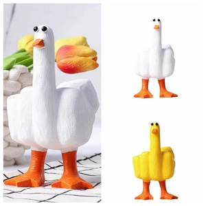 Figurine de canard créative en résine de 14,5 cm pour une déco de maison drôle