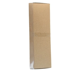 Macro view of long brown kraft paper box for Christmas ball ornaments packaging