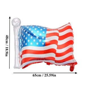 Star-shaped US flag foil balloon measuring 48x65cm for Independence Day party decor