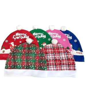 Set of six colorful Christmas car seat covers with Merry Christmas text and festive patterns