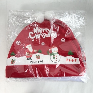 Detail of red Merry Christmas car seat cover with Santa Claus and snowman festive patterns