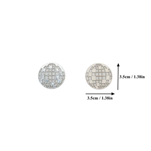 Disco ball style 3.5cm glitter sequin party confetti with reflective silver mesh texture