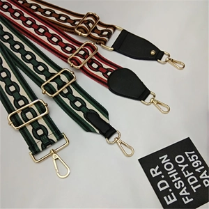 Adjustable colorful wide shoulder strap replacement for crossbody bags with gold hardware