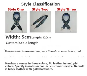 Detail view of 5cm wide ethnic style woven bag straps with metal hooks and PU leather ends