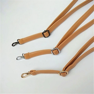 Adjustable PU leather bag straps featuring gold silver and gun-black metal hardware hooks