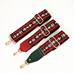 Ethnic Style Wide Bag Strap Adjustable Polyester Replacement Shoulder Strap Geometric Jacquard Webbing For Crossbody Bags Handbags