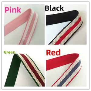 Detailed grid view of four adjustable ethnic style wide woven shoulder straps in various colors