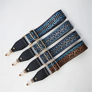 Adjustable Ethnic Geometric Pattern Woven Bag Strap Replacement Wide Shoulder Strap For Women Crossbody Handbag Accessory