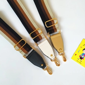 Adjustable colorful wide shoulder strap replacement for crossbody bags with metal buckles