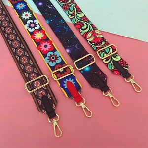 Bunte verstellbare Taschengurte aus Nylon im Ethno-Stil mit geometrischen und Blumenmustern