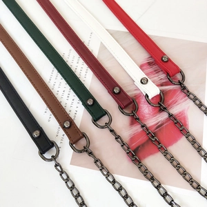 Replacement Bag Strap Crossbody Shoulder Chain PU Leather Metal Belt For Handbags Purses DIY Bag Accessories Decor