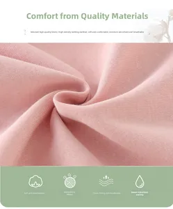 Close-up of soft pink knit fabric texture showing high-density weave and breathable quality