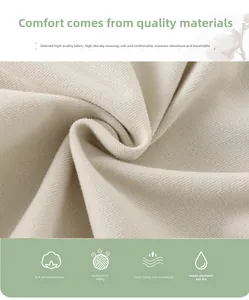 Macro detail of breathable beige knit fabric with high-density texture for kids shirt