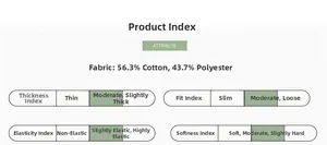 Tabella dettagliata del tessuto con 56,3% cotone per pantaloni in denim da bambina