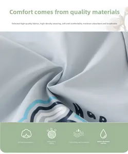 Detail of high-density soft light blue fabric showing breathable and sweat-absorbent texture