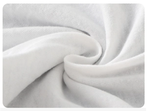 Close-up of white high-density cotton fabric texture for children hooded windbreaker jacket