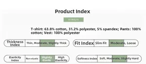 Detailed fabric composition and specification chart for the 3-piece girls autumn clothing set