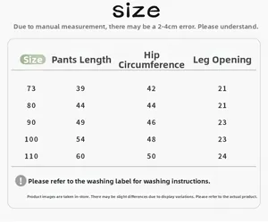 Guide des tailles détaillé pour jeans enfant avec mesures de taille et hanches