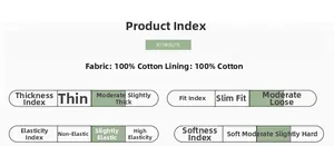 Größentabelle für Kinderjacke aus 100% Baumwolle mit Details zu Passform und Weichheit