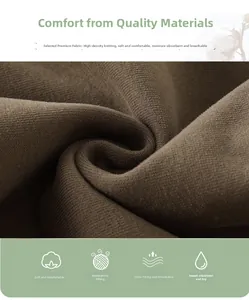 Close-up of high-density brown knit fabric showing soft texture and breathable material