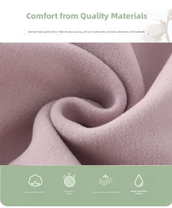 Close-up of thick thermal fleece fabric texture in lotus pink for infant undershirts