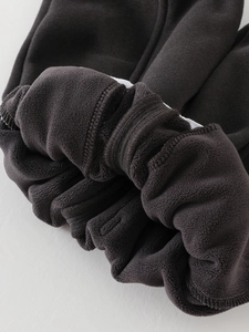 Pantalon de jogging chaud doublé polaire pour enfants gris foncé pour l'automne et l'hiver