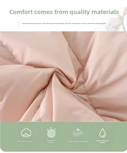 Gros plan du tissu matelassé rose à texture douce avec tricot respirant haute densité