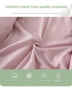 Close-up of pink high-density fabric showing soft, breathable and anti-pilling texture