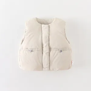 Kinder Daunenweste Weiße Entendaunen Gesteppte Weste Winter Warm Ärmellose Jacke Für Kleinkinder Jungen Mädchen Koreanischer Stil