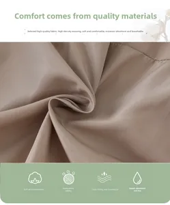 Detail of high-density brown baby coat fabric showing soft texture and breathability