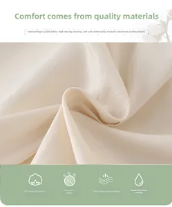 Détail macro du tissu en coton crème respirant avec une texture tissée douce