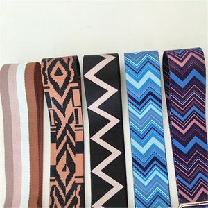 Ethnic style wide replacement straps for crossbody bags with five colorful patterns