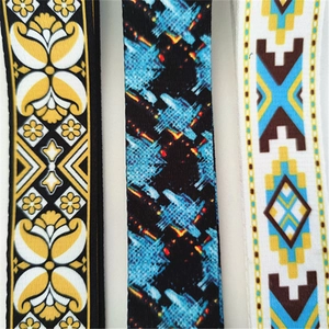 Detailed view of high-density woven replacement straps with varied ethnic patterns