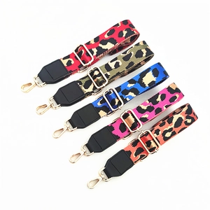 Leopard Print Bag Strap Replacement Adjustable Wide Shoulder Strap For Handbags Crossbody Bags Polyester Women Accessories