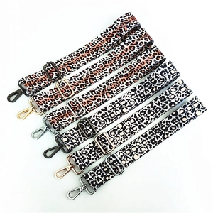 Adjustable Leopard Print Bag Strap Polyester Replacement Shoulder Belt With Metal Buckle For Women Handbag Accessories