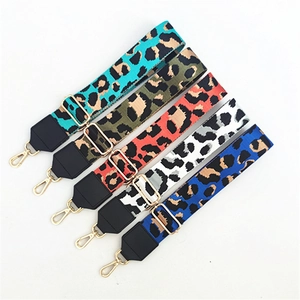 Leopard Print Adjustable Shoulder Strap For Handbags Crossbody Bag Replacement Wide Polyester Fabric Fashion Women Bag Accessories