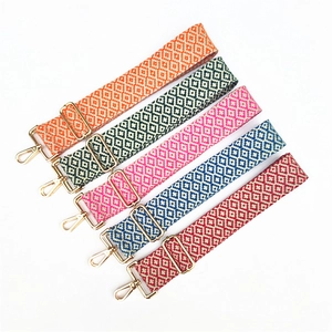 Ethnic Geometric Wide Bag Strap Replacement Adjustable Jacquard Woven Shoulder Crossbody Strap For Handbags Purses Women Accessories