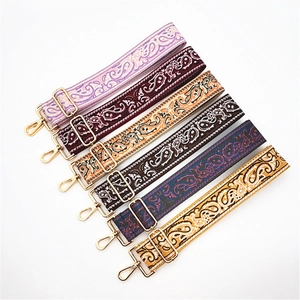 Vintage Ethnic Paisley Adjustable Replacement Bag Strap Wide Woven Shoulder Strap For Crossbody Bags Women Decorative Belt