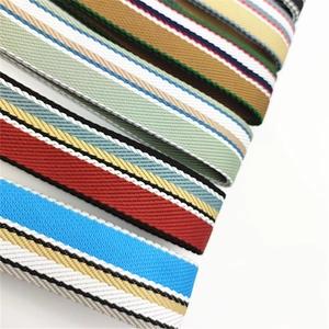 Detail showing various colorful striped patterns on high-density woven replacement straps