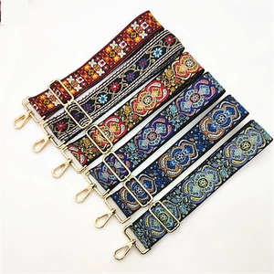 Ethnic Bohemian Adjustable Replacement Bag Strap Wide Polyester Jacquard Shoulder Strap For Crossbody Bags Women Accessory